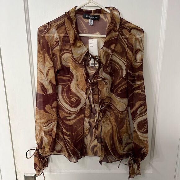 urban outfitters sheer blouse - Picture 2 of 4